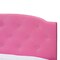 Baxton Studio Canterbury Modern Hot Pink Faux Leather Queen Size Platform Bed 121-6787 - alternate 3